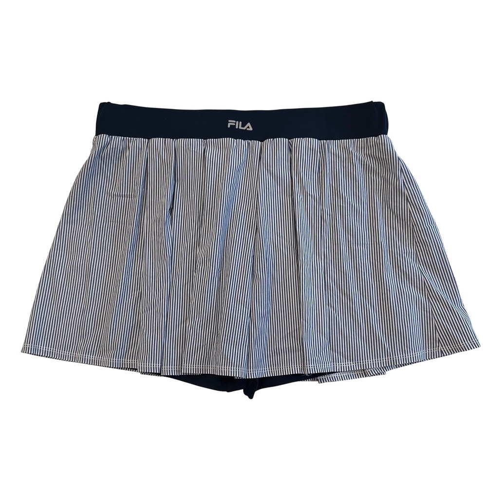 Fila Blue and White‎ Stripped Tennis Skirt with Shorts Size Large
